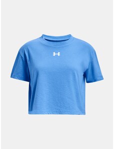 Under Armour Tričko UA CROP SPORTSTYLE LOGO SS-BLU - Holky