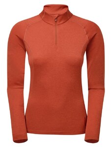 Montane Women's Dart Zip Neck T-Shirt - Saffron Red, M