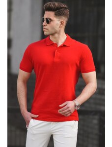 Madmext Basic Burgundy Polo Collar Men's T-Shirt 5101