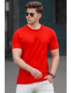 Madmext Red Men's Printed T-Shirt 5258