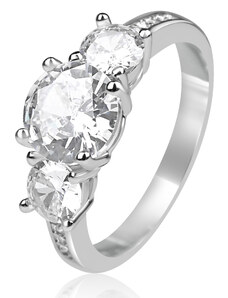 Stříbrný prsten se zirkony - Meucci SR143