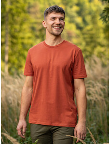 Happy Nature Pánské tričko Bez potisku - cihlové