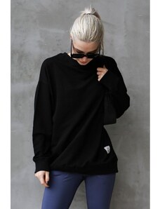Madmext Black Basic Oversized Women's Sweatshirt