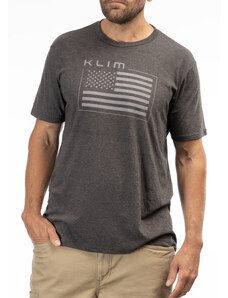 Triko KLIM PATRIOT FLAG TRI-BLEND TEE HEATHERED CHARCOAL