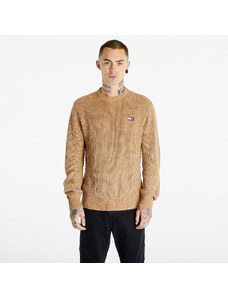 Tommy Hilfiger Pánský svetr Tommy Jeans Regular Tonal Bad Sweater Tawny Sand