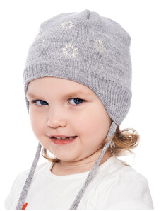 Marhatter Dívčí pletená čepice - 9661 - světle šedá