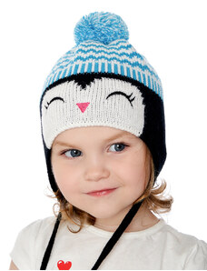 Marhatter Dívčí pletená čepice - 9662 - černo-modrá