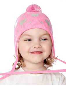 Marhatter Dívčí pletená čepice - 9867 - růžová