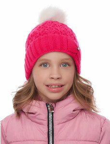 Marhatter Dívčí pletená čepice - 9480 - malinová