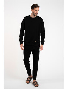 Italian Fashion Pánská teplákovka Hector, dlouhé rukávy, dlouhé kalhoty - černé