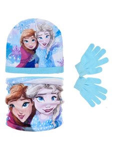SunCity Set zimní čepice, rukavice a nákrčník Ledové království - Frozen