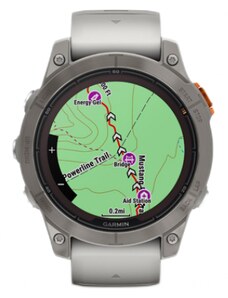 Garmin Fénix 7 7 Pro Sapphire Solar, Titanium, Fog Gray/Ember Orange Band 010-02777-21