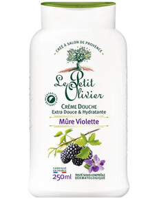 Sprchový krém Le Petit Olivier Mûre Violette – ostružina a fialka, 250 ml