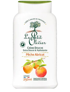 Sprchový krém Le Petit Olivier Pêche Abricot – broskev a meruňka, 250 ml