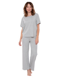 Wadima Dámské pyžamo s krátkým rukávem a dlouhými nohavicemi, 104646 30, šedá