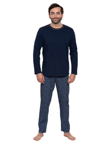 Wadima Pánské pyžamo s dlouhým rukávem, 204152 28, modrá