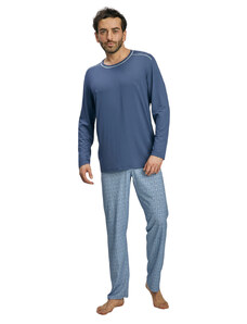 Wadima Pánské pyžamo s dlouhým rukávem, 204152 416, modrá