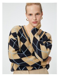 Koton Baklava vzor Oversi?ze pletený svetr