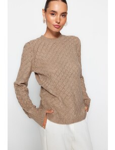 Trendyol Nork měkký texturovaný prolamovaný/perforovaný pletený svetr