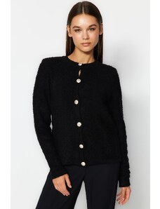 Trendyol Black Soft Textured Příslušenství Pletený svetr