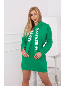 Kesi Šaty s kapucí Oversize zelené