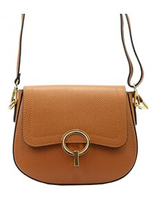 Kožená crossbody kabelka Luka 20-058 koňaková