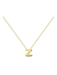 MOSUO Pozlacený náhrdelník Letter "Z" s diamantem