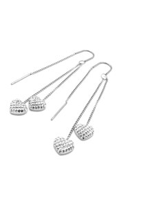Steel Jewelry provlékací náušnice z chirurgické oceli srdce 231088
