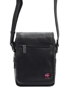 Malá/střední pánská kožená crossbody taška Nordee no. 2021 černá