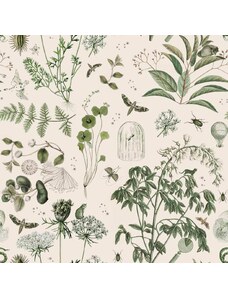 DaDaBoom Tapeta zelené botanické příběhy 280x100 cm