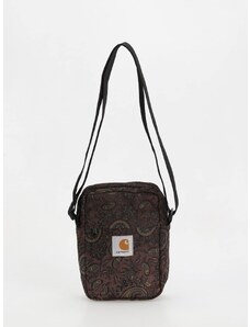 Carhartt WIP Flint Shoulder Pouch (paisley print buckeye)vínově červená