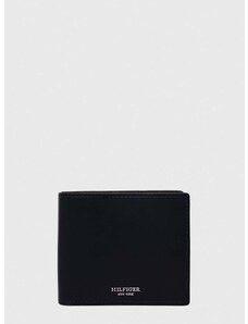 Kožená peněženka Tommy Hilfiger tmavomodrá barva, AM0AM11866