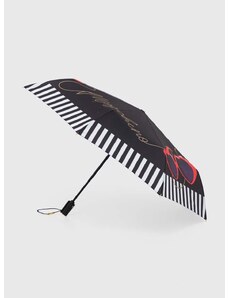 Deštník Moschino černá barva, 8944 OPENCLOSEA