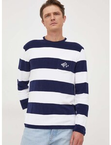Tričko s dlouhým rukávem Polo Ralph Lauren tmavomodrá barva, 710926884