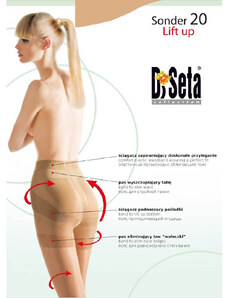 DiSeta Sonder dámské punčocháče 20 DEN stahující a modelující hnědé