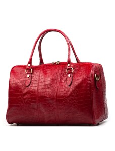 Blaire Kožená cestovní taška Bora červená