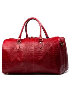 Blaire Kožená cestovní taška Telica červená