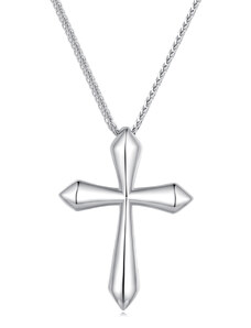 Royal Fashion stříbrný náhrdelník Křížek BSN304
