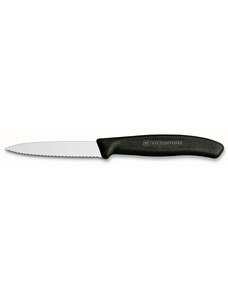Victorinox Nůž na zeleninu 8cm - černý zubatý