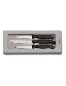 Victorinox - Sada kuchyňských nožů Swiss Classic - 3ks černá - dárkové balení