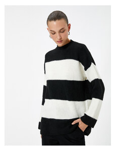 Koton pletený svetr z ramen lehký vysoký výstřih