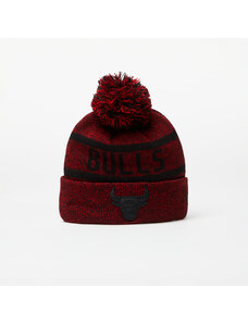Čepice New Era Chicago Bulls Jake Bobble Knit Beanie Hat Cardinal/ Black