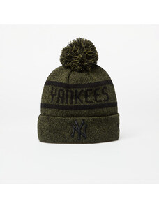 Čepice New Era New York Yankees Jake Bobble Knit Beanie Hat New Olive/ Black