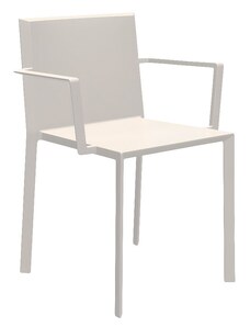 VONDOM Béžová plastová jídelní židle QUARTZ s područkami