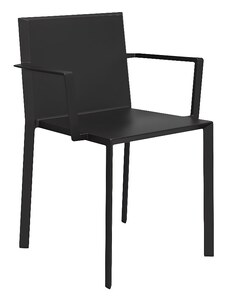 VONDOM Černá plastová jídelní židle QUARTZ s područkami