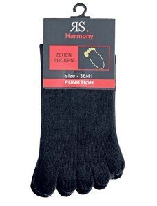 RS prstové bavlněné ponožky černá 36-41