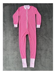 Veselá Nohavice Dětské pyžamo overal s ťapičkami Puntík růžový