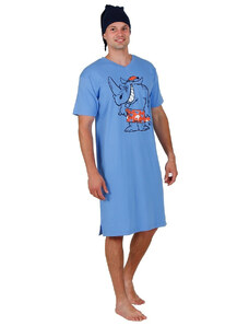 CALVI s.r.o. Calvi 22-751 Noční košile KR, modrá s nosorožcem
