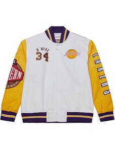 Mitchell & Ness Lakers Shaquille O'Neal Burst Warm-Up Jacket / Bílá, Žlutá / XL