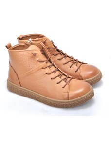 Kotníkové boty s flexi gumičkami Safe Step 22505 hnědá